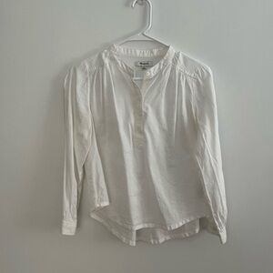 Madewell Women's White Button-Up Top